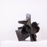 Jean Campa. Sculpture en fer patiné découpé. Années 1980.