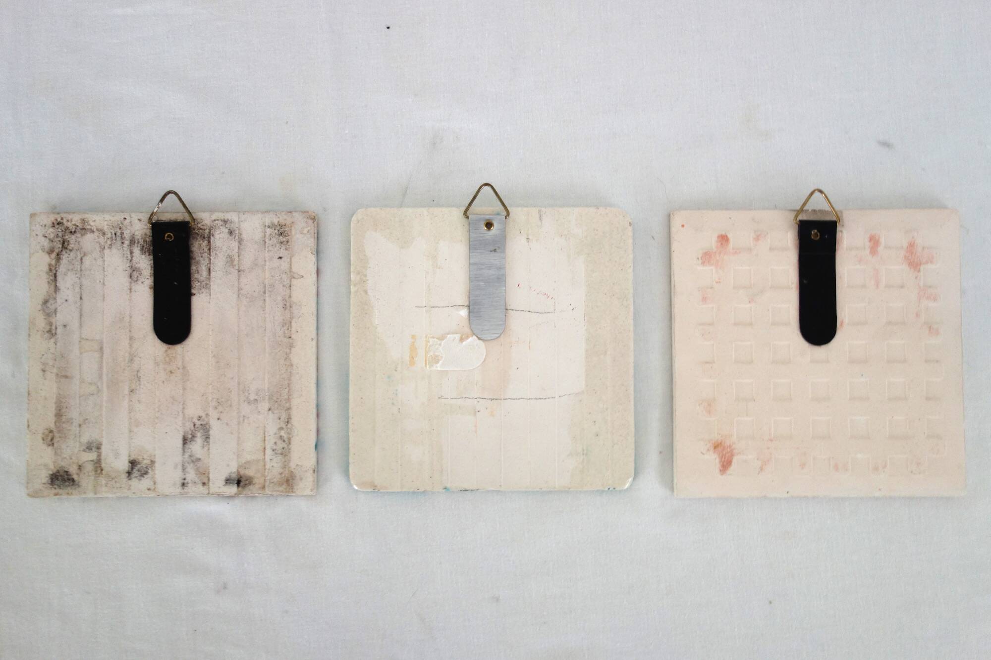 3 vintage Turkish ceramic tiles