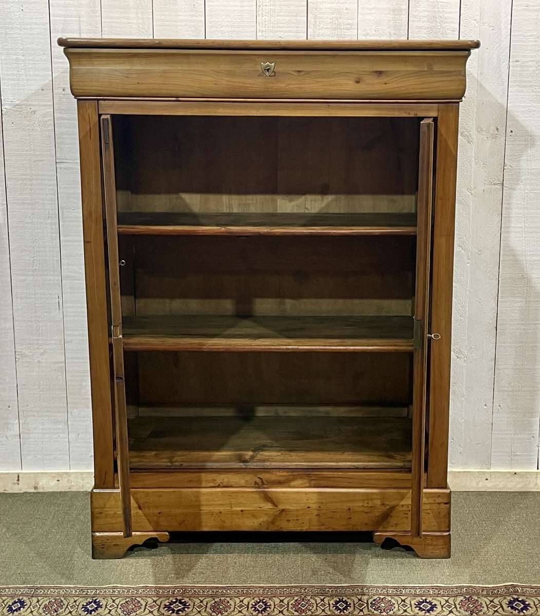 Small Louis Philippe 19th century cherry wood wardrobe with a drawer at the top