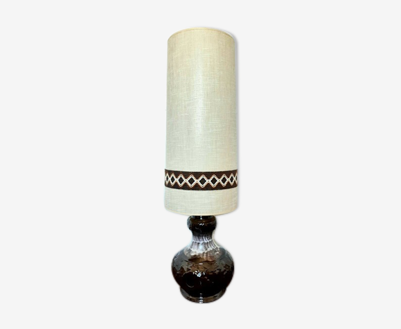 Lampe de sol en céramique ajourée 1970
