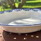 Large shallow dish in Sarreguemines earthenware, "Capri" model.