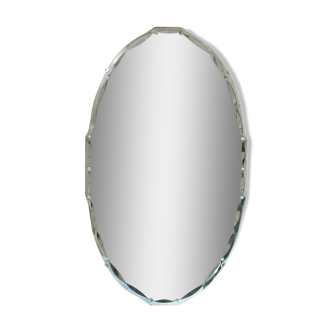 Miroir biseauté ovale