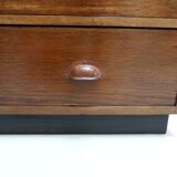 Classeur d'atelier en chêne vintage