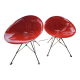 Starck Eros armchairs red