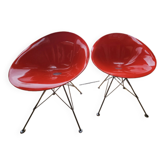 Starck Eros armchairs red