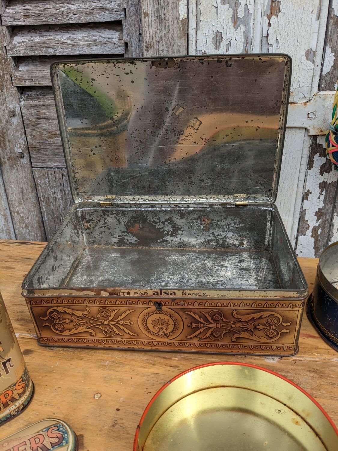Vintage metal boxes