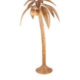 Rattan "coconut/palm" floor lamp