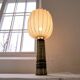 Mid-century modern ceramic table lamp in earthy tones Rörstrand Olle Alberius Sweden