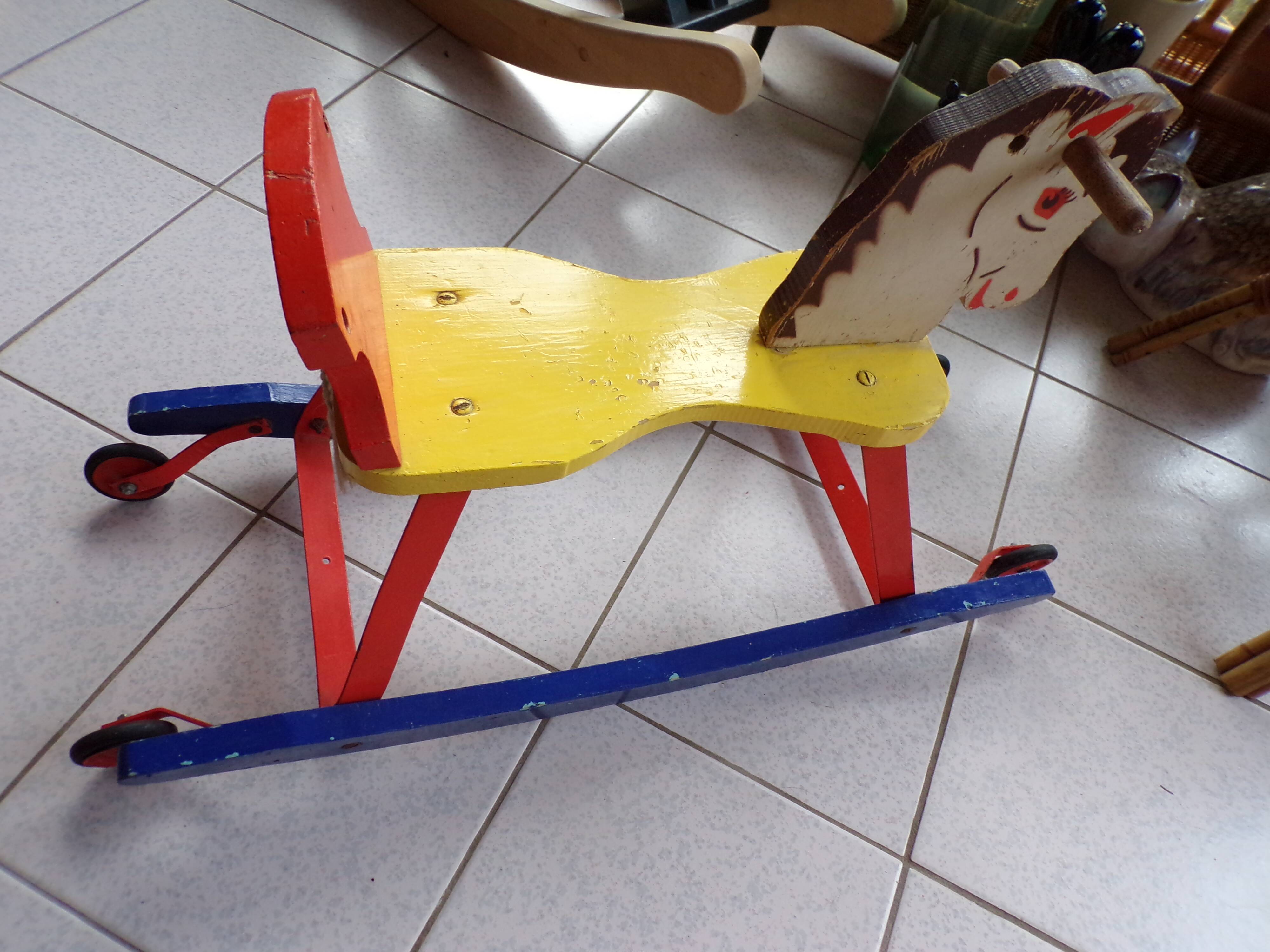Wooden 60s rocking horse