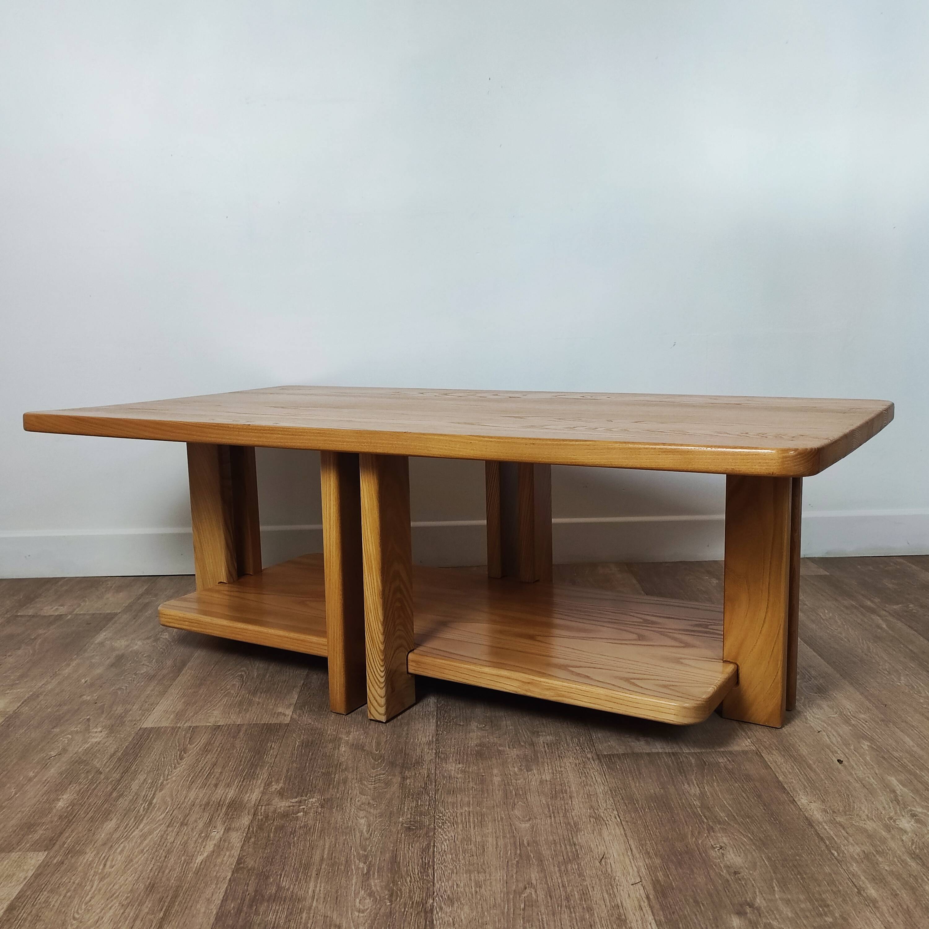 Elm coffee table, 1980