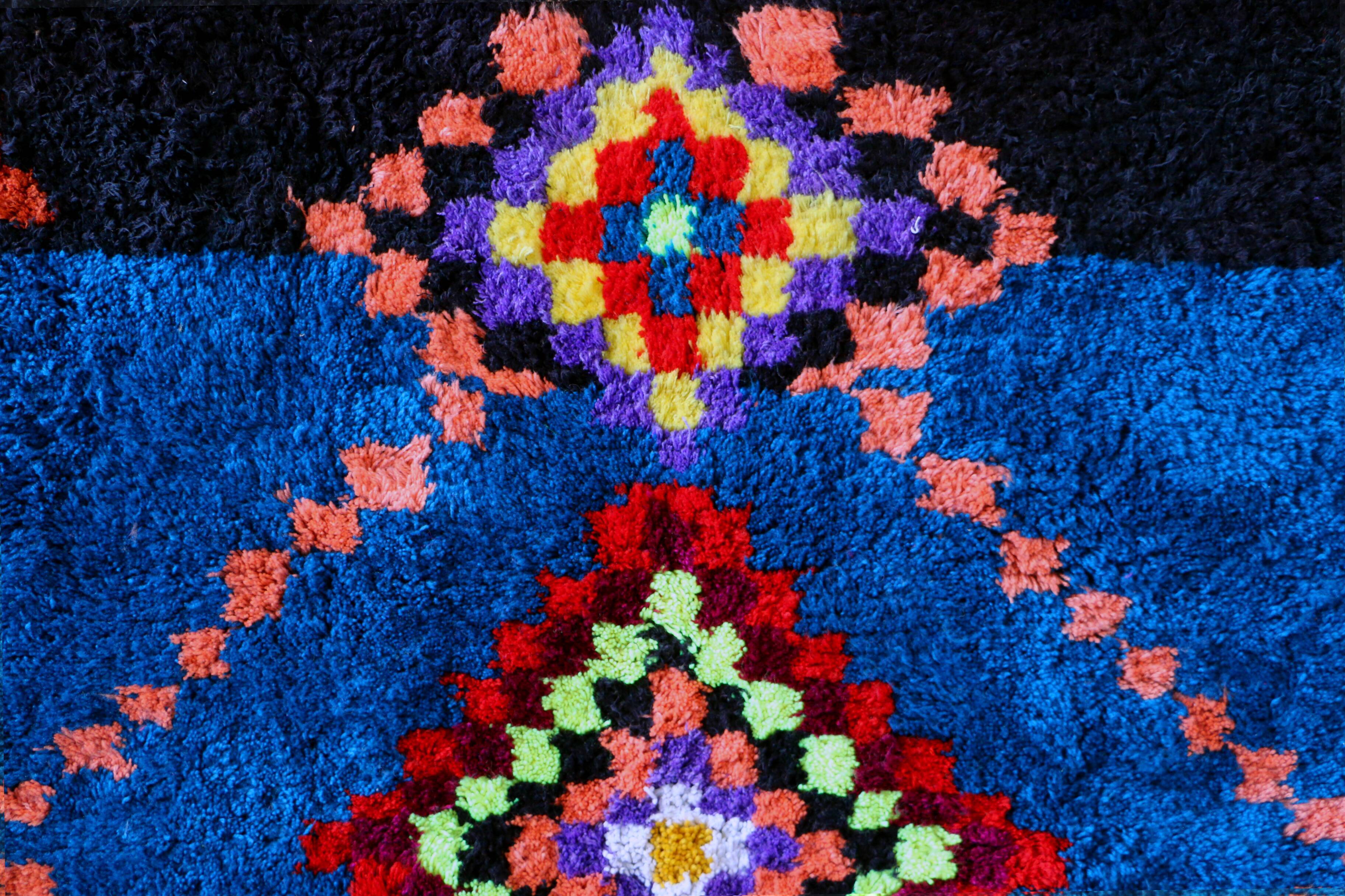 Boujaad style rug set vintage design, name: Life Back 170 cm / 210 cm.