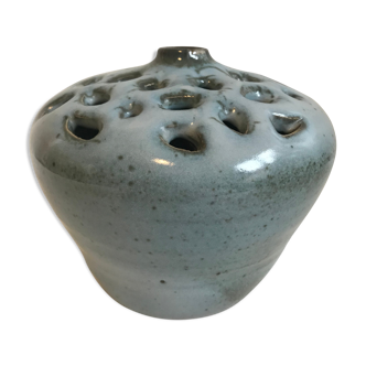 Blue ceramic vase