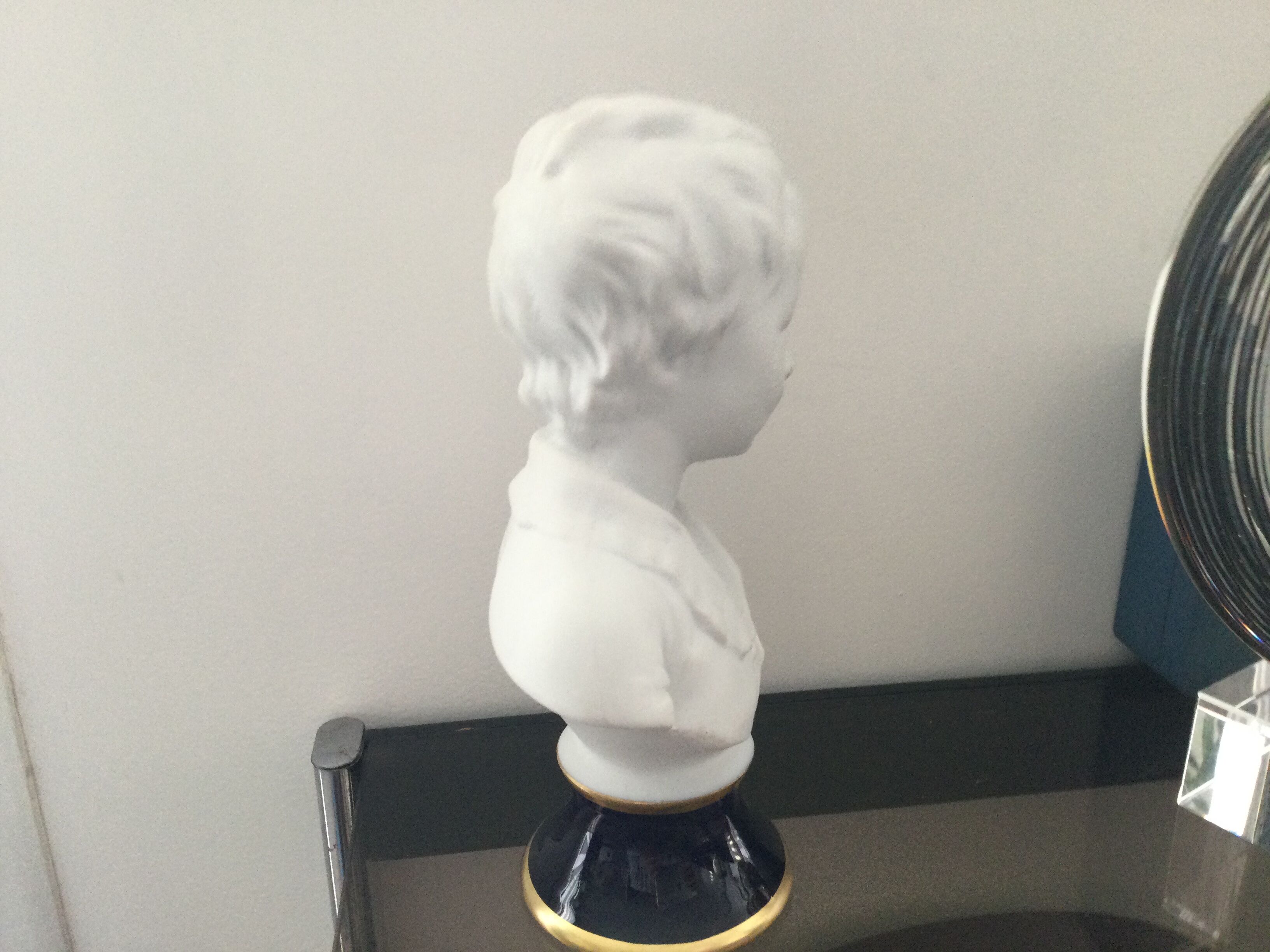 Bust after Houdon signed Tharaud Limoges