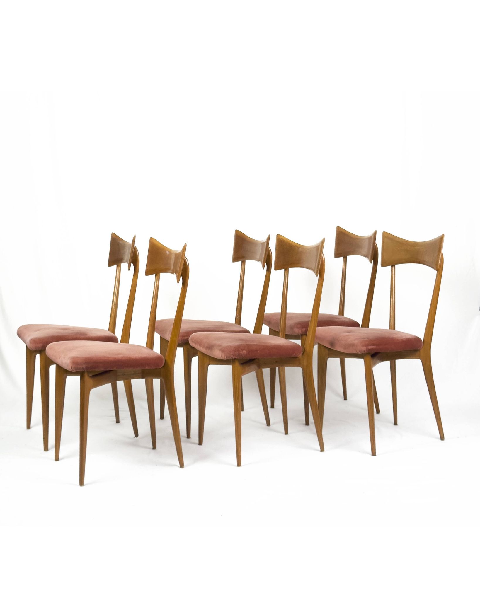 Set of 6 vintage dining chairs by Ico Parisi for Ariberto Colombo, Cantù