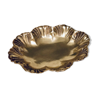 Empty oval brass pocket