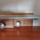 coat rack, sandblasted wooden and metal coat hooks