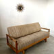 Old wooden sofa vintage brutalist design 60s