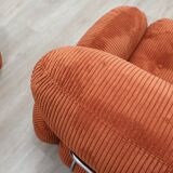 Pair of vintage armchairs by Adriano Piazzesi 1970s