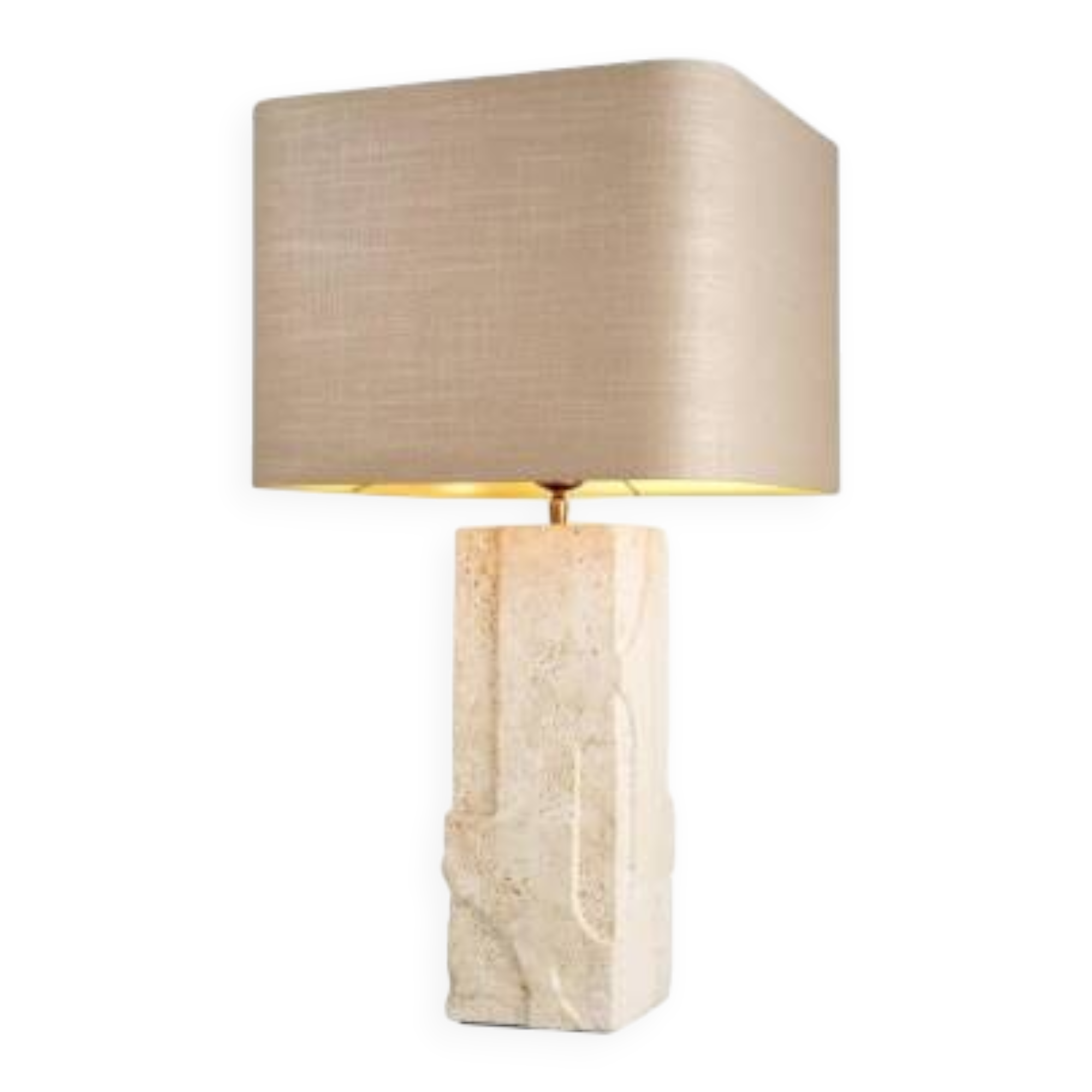 Paires de lampes de table en travertin
