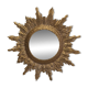 Gold metal sun mirror and witch's eye XL, Italy circa 1970.