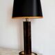 Lampe écaille Hollywood Regency noir et or