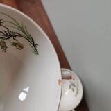 Set of 4 vintage coffee cups Sarreguemines Digoin France opaque real joel model