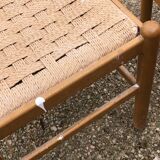 Set of 4 solid vintage brutalist chairs