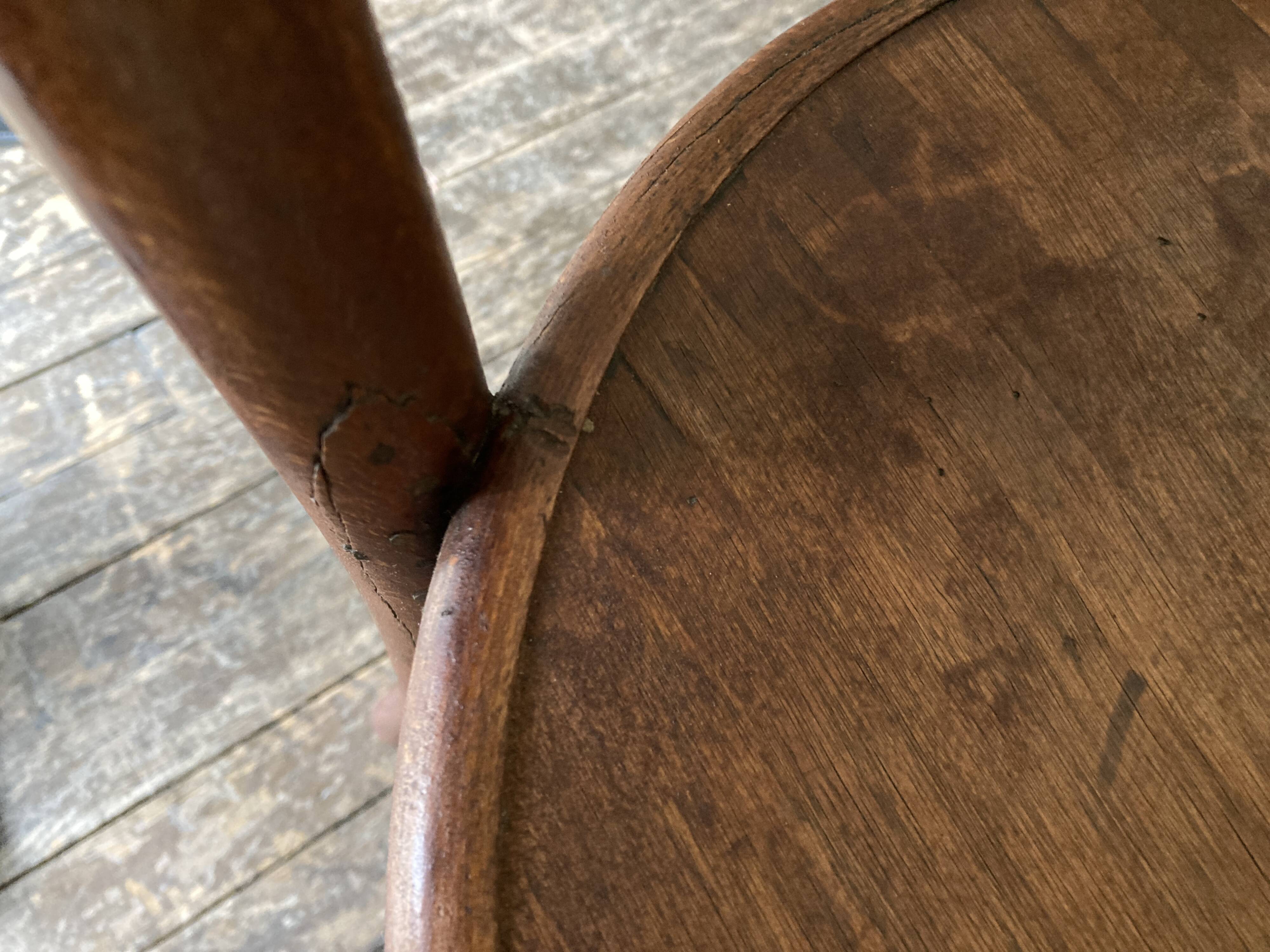 Set of 4 Fischel bistro chairs in bent wood gendarme hat 1920