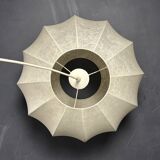 Midcentury space age cocoon hanging pendant ceiling lamp, 1960s