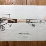 Affiche ancienne d’aviation bleriot ix
