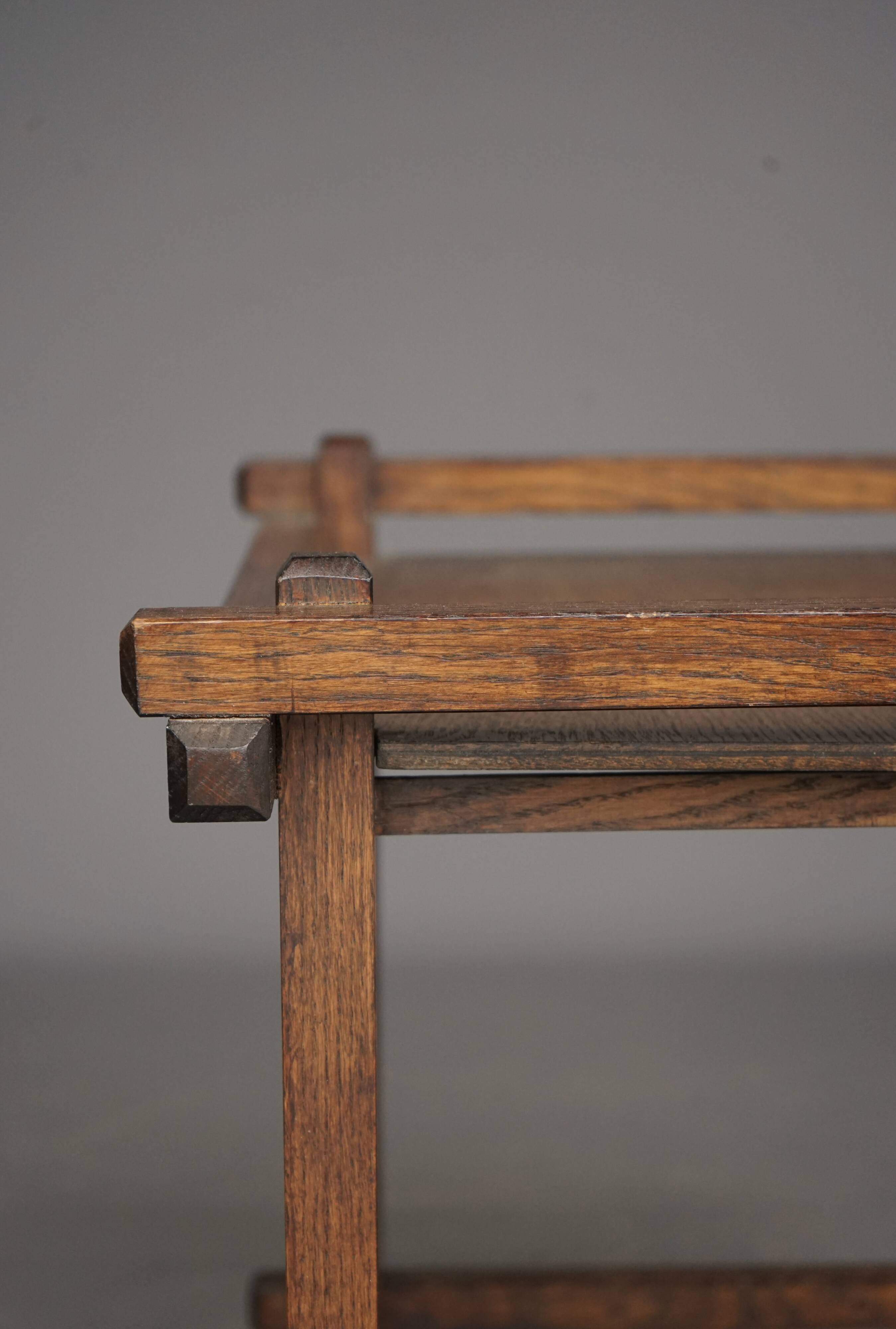 Desserte au thé hollandais moderniste en chêne. Années 1950