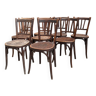 Suite of 9 bistro chairs from the early 20th century