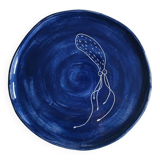 Assiette bleu