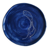 Assiette bleu