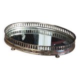 Louis XV style oval silver-plated metal centrepiece (or centerpiece) 19th century