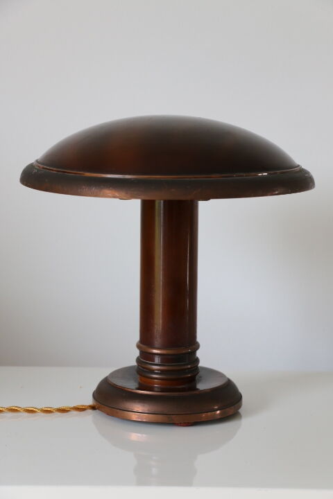 Copper mushroom lamp circa 1940