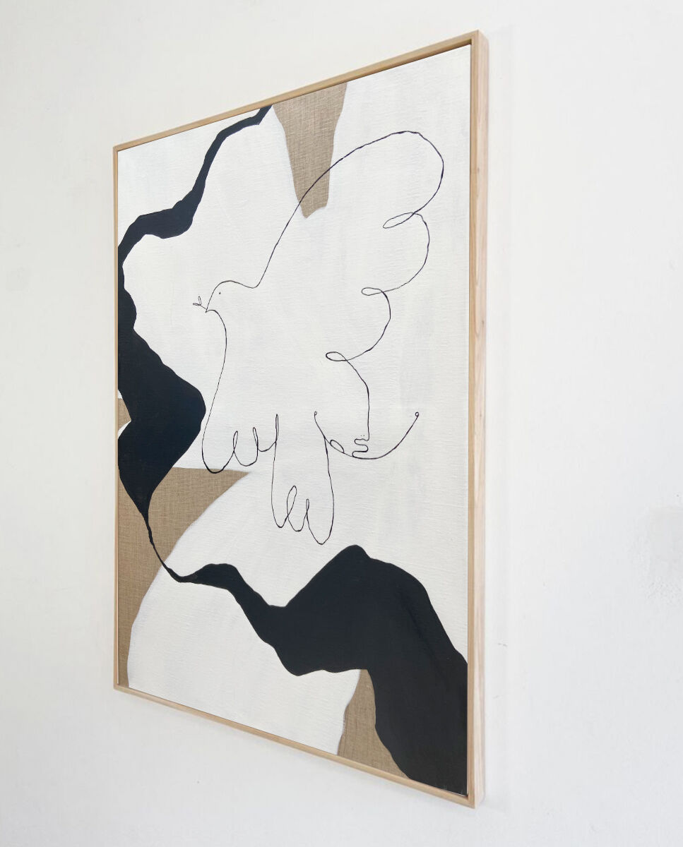 "La danse du ciel", 2022, acrylic on linen canvas, 50x70xcm by atelieragape