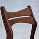 1960s, set of 4 reupholstered Danish dining chairs, design by Erik Buck.
