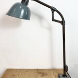 Industrial Grey Enamel Workshop Table Lamp from Siemens, 1950s