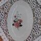 Ravier in earthenware L'Amandinoise decoration pink flowers