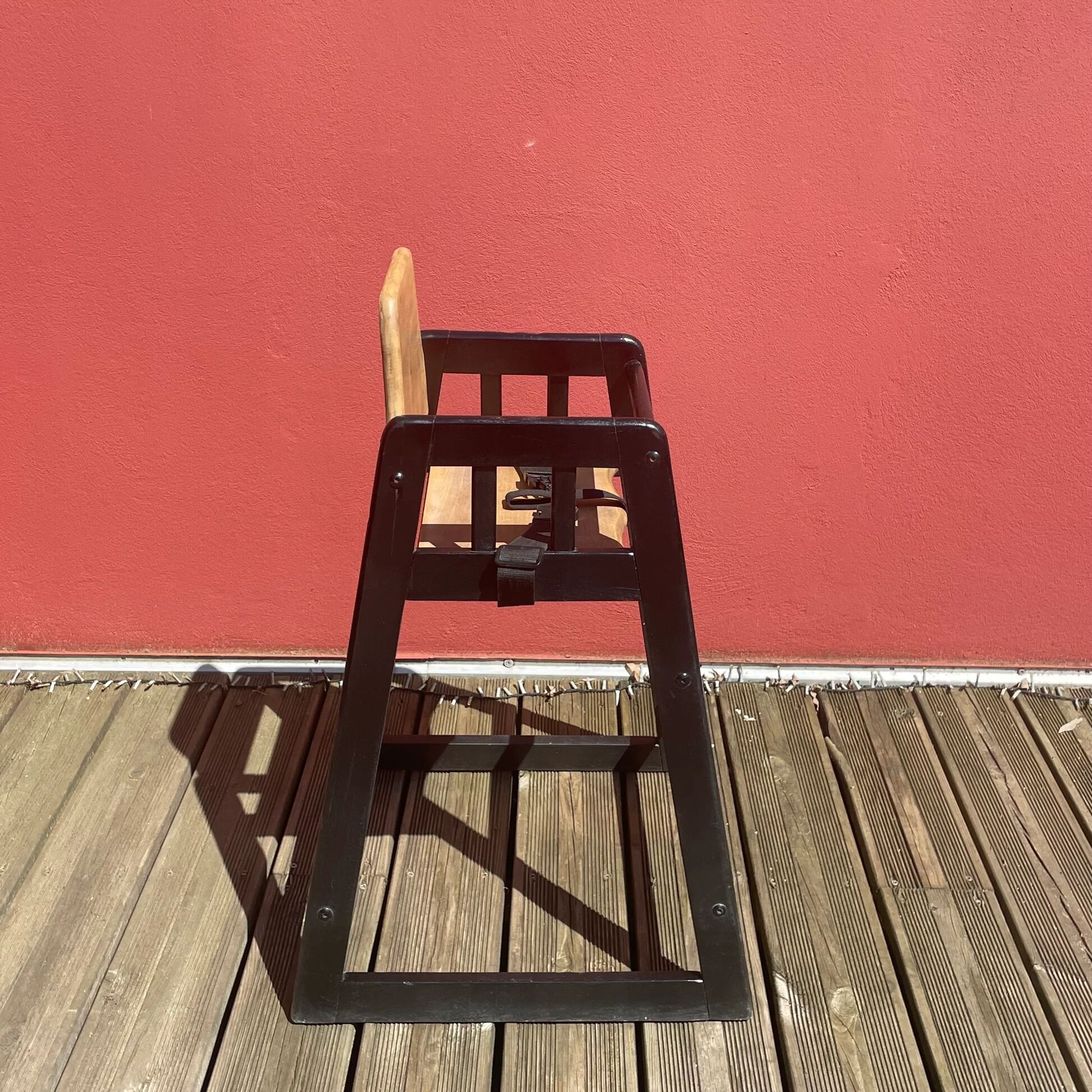 Wooden high chair for baby