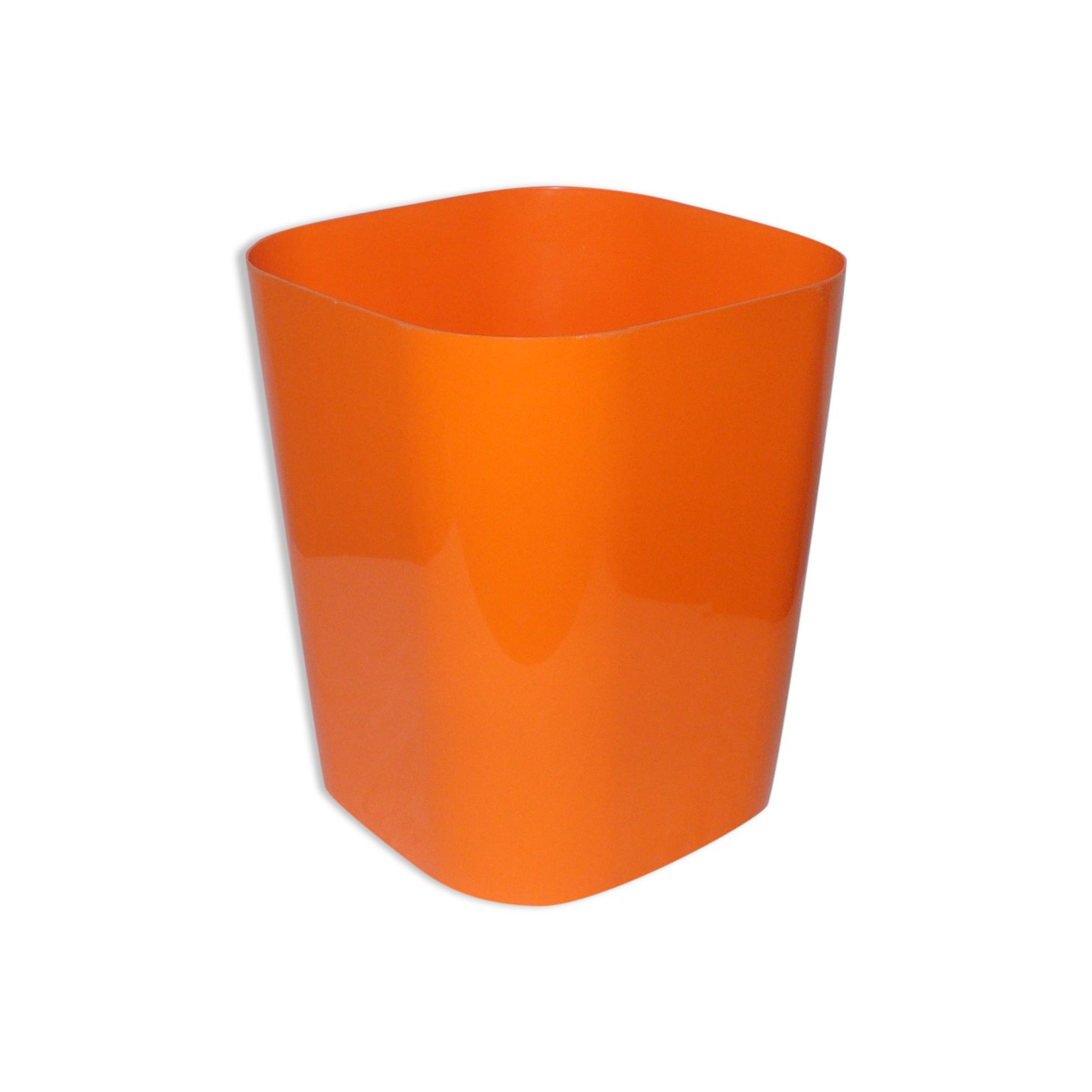 Corbeille à papier orange Lynx des années 60 - 70