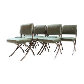 Série de huit chaises vintage Paul Legeard