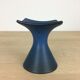 Modernist candle holder in blue ceramic