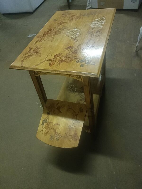 Table  bas volets époque 1900 école de Nancy