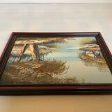 Small landscape painting in oil on panel.