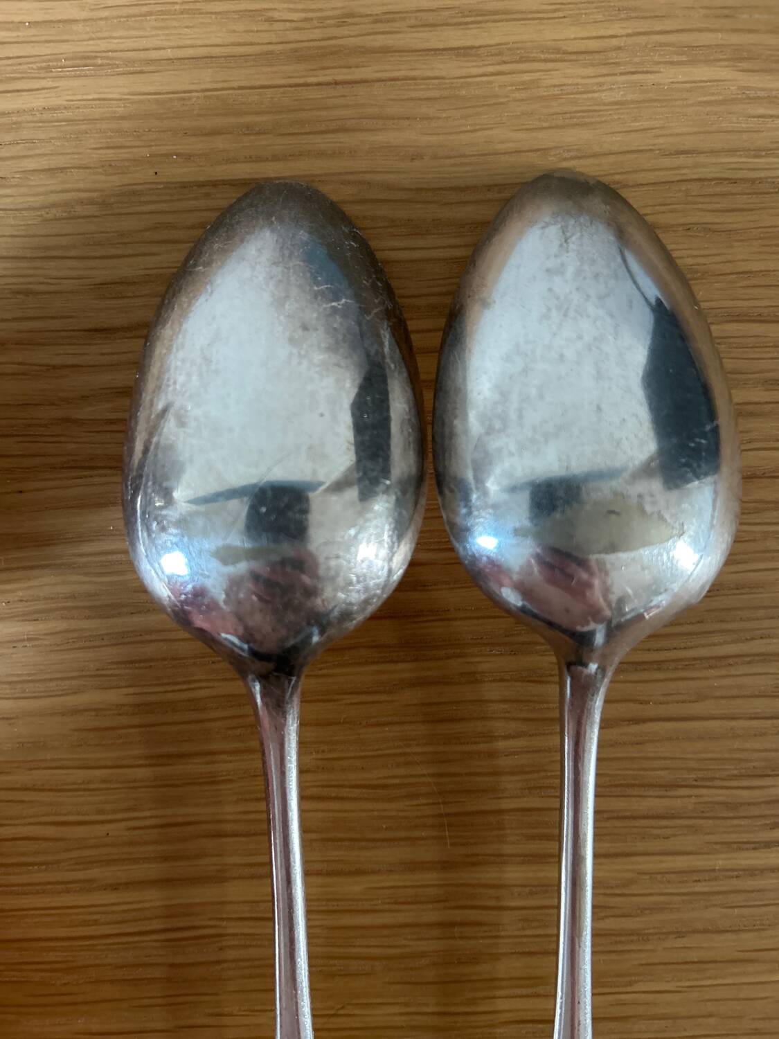 Silver-plated metal tablespoon