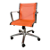 Designer office chair - Orange mesh and chrome base