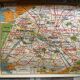 Old School Map School PARIS & Surrounding Areas Numbers 24 & 24bis Vintage