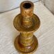 Tamegroute candle holder, Moroccan pottery, yellow ochre